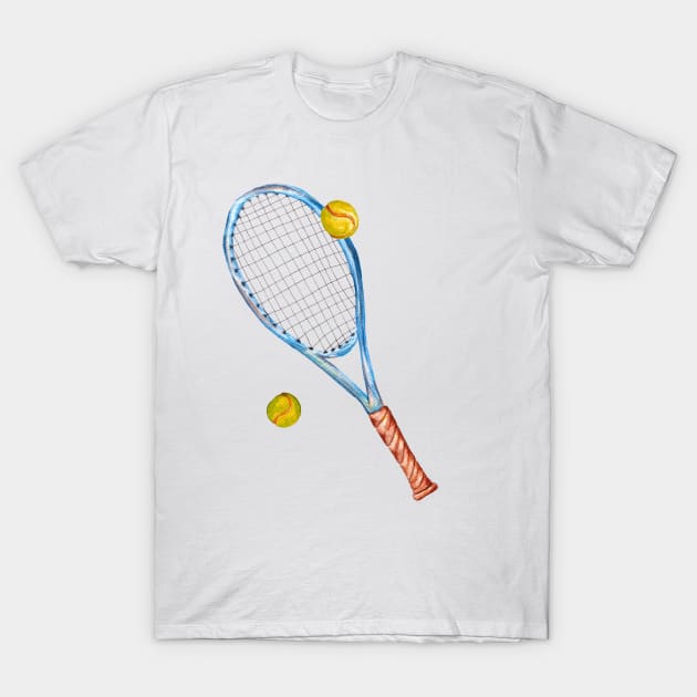 Tennis racket with tennis balls_3 T-Shirt by lisenok